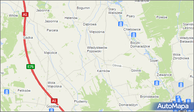 mapa Popów Głowieński, Popów Głowieński na mapie Targeo
