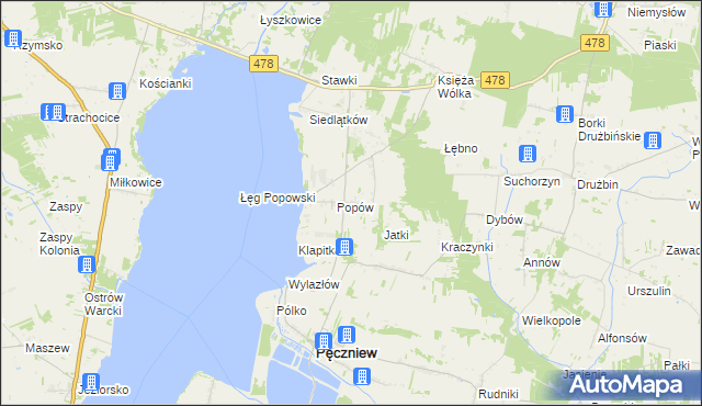 mapa Popów-Kolonia, Popów-Kolonia na mapie Targeo