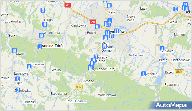 mapa Posada Górna, Posada Górna na mapie Targeo