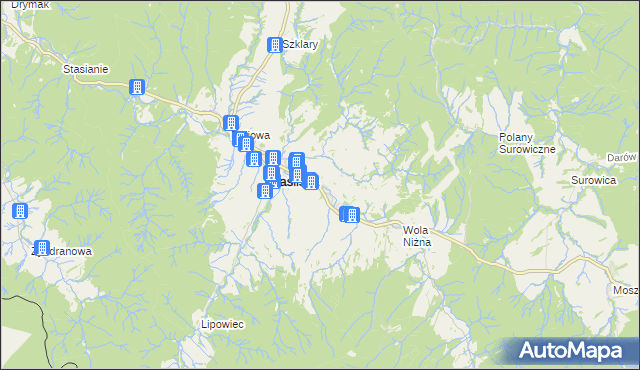 mapa Posada Jaśliska, Posada Jaśliska na mapie Targeo