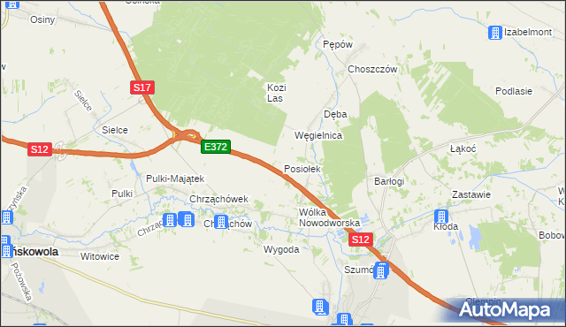 mapa Posiołek, Posiołek na mapie Targeo