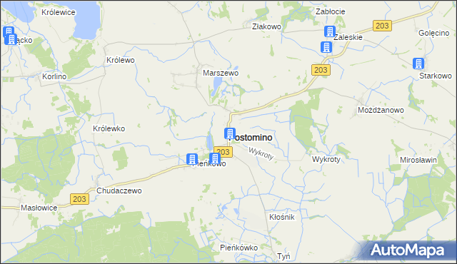 mapa Postomino, Postomino na mapie Targeo