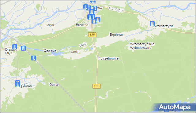 mapa Potrzebowice, Potrzebowice na mapie Targeo