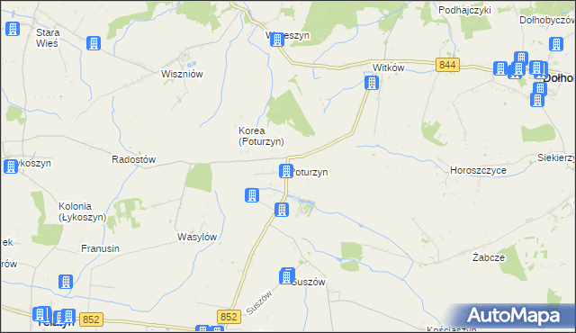 mapa Poturzyn, Poturzyn na mapie Targeo