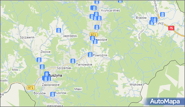 mapa Powroźnik, Powroźnik na mapie Targeo