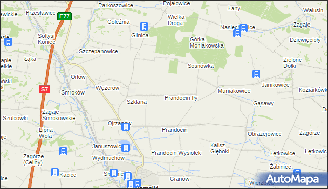 mapa Prandocin-Iły, Prandocin-Iły na mapie Targeo