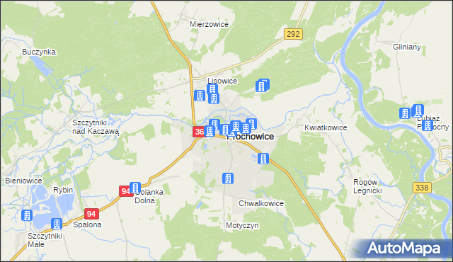 mapa Prochowice, Prochowice na mapie Targeo