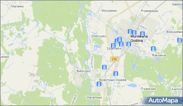 mapa Promnice gmina Czerwonak, Promnice gmina Czerwonak na mapie Targeo