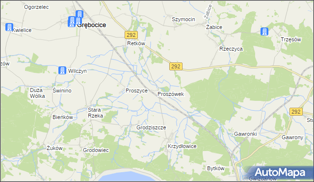 mapa Proszówek, Proszówek na mapie Targeo