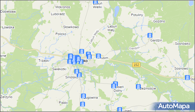 mapa Prusim gmina Resko, Prusim gmina Resko na mapie Targeo