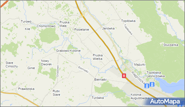 mapa Pruska Wielka, Pruska Wielka na mapie Targeo