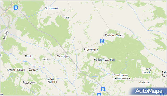 mapa Pruskołęka, Pruskołęka na mapie Targeo