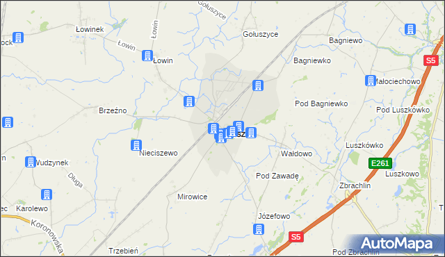 mapa Pruszcz powiat świecki, Pruszcz powiat świecki na mapie Targeo