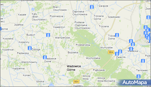 mapa Przebendów, Przebendów na mapie Targeo
