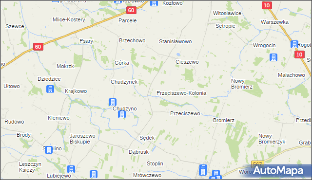 mapa Przeciszewo-Kolonia, Przeciszewo-Kolonia na mapie Targeo