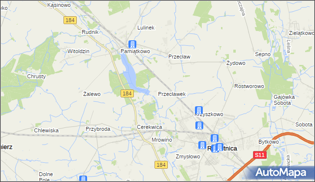 mapa Przecławek, Przecławek na mapie Targeo