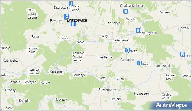 mapa Przedłęcze, Przedłęcze na mapie Targeo