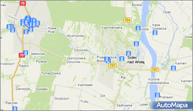 mapa Przedmieście Bliższe, Przedmieście Bliższe na mapie Targeo