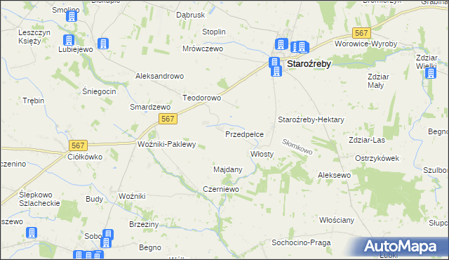mapa Przedpełce, Przedpełce na mapie Targeo
