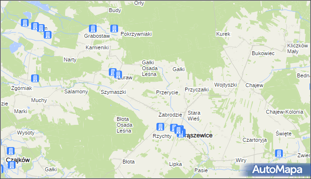 mapa Przerycie, Przerycie na mapie Targeo