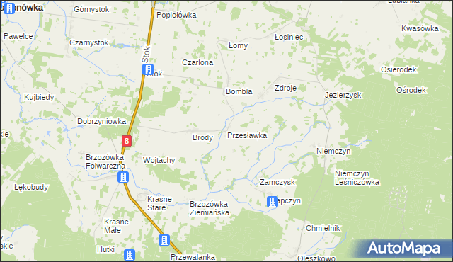 mapa Przesławka, Przesławka na mapie Targeo