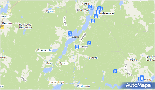 mapa Przewóz gmina Studzienice, Przewóz gmina Studzienice na mapie Targeo