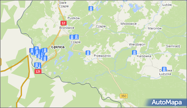 mapa Przewoźniki, Przewoźniki na mapie Targeo