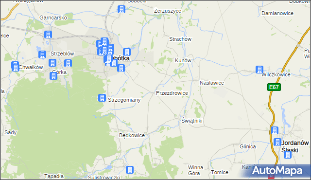 mapa Przezdrowice, Przezdrowice na mapie Targeo