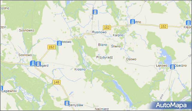 mapa Przybyradz, Przybyradz na mapie Targeo