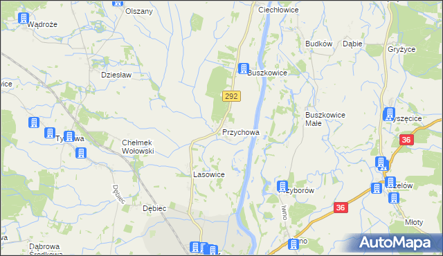 mapa Przychowa, Przychowa na mapie Targeo