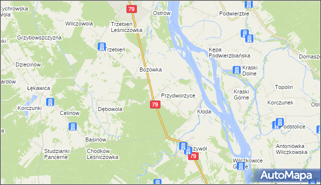 mapa Przydworzyce, Przydworzyce na mapie Targeo