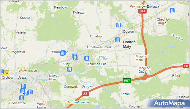 mapa Przygoń, Przygoń na mapie Targeo