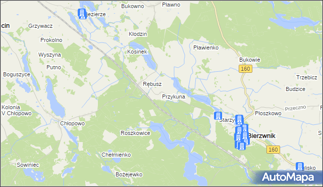 mapa Przykuna, Przykuna na mapie Targeo