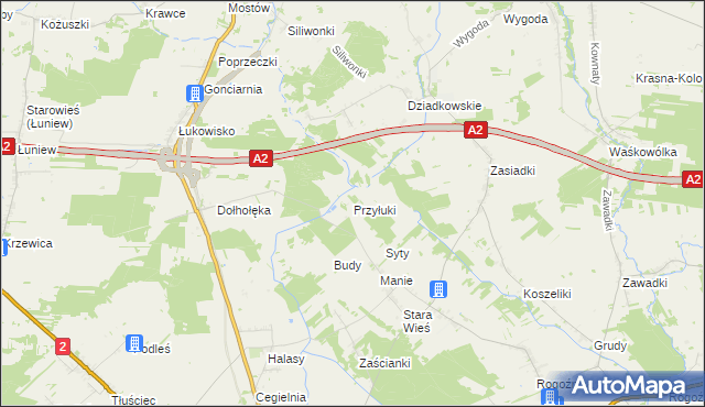 mapa Przyłuki, Przyłuki na mapie Targeo