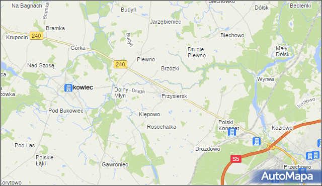 mapa Przysiersk, Przysiersk na mapie Targeo