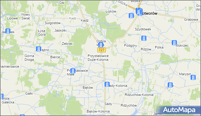 mapa Przystałowice Duże, Przystałowice Duże na mapie Targeo