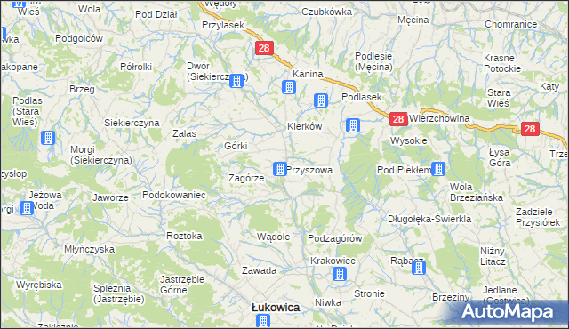 mapa Przyszowa, Przyszowa na mapie Targeo