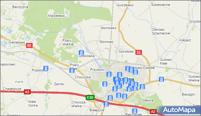 mapa Psary Polskie, Psary Polskie na mapie Targeo