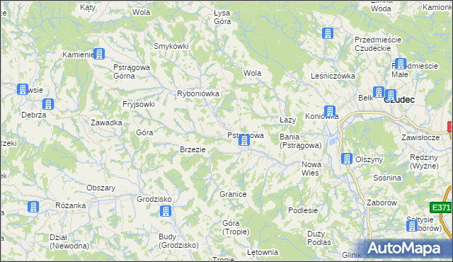 mapa Pstrągowa, Pstrągowa na mapie Targeo