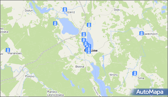 mapa Pszczew, Pszczew na mapie Targeo