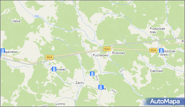 mapa Puchałowo, Puchałowo na mapie Targeo