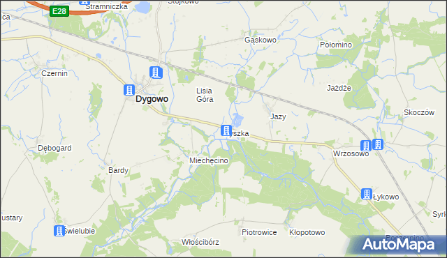 mapa Pyszka, Pyszka na mapie Targeo