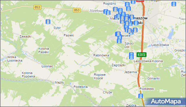 mapa Rabinówka, Rabinówka na mapie Targeo