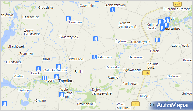 mapa Rabinowo, Rabinowo na mapie Targeo