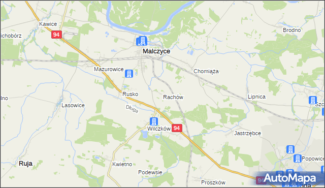 mapa Rachów, Rachów na mapie Targeo