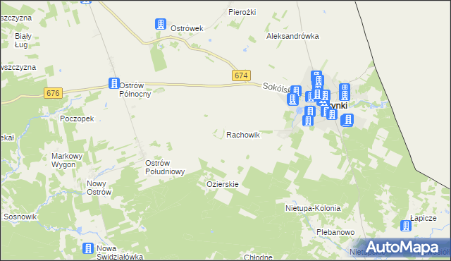 mapa Rachowik, Rachowik na mapie Targeo