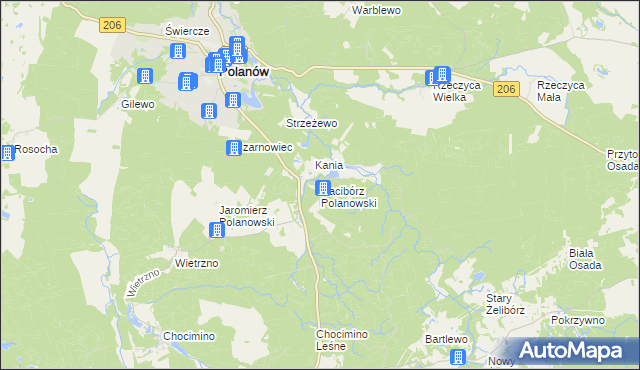 mapa Racibórz Polanowski, Racibórz Polanowski na mapie Targeo