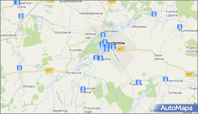 mapa Rączka, Rączka na mapie Targeo