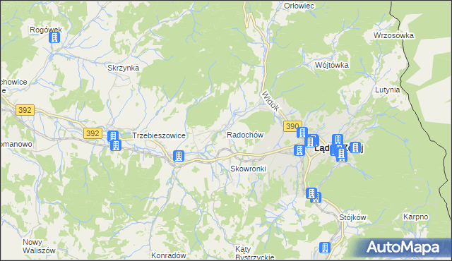 mapa Radochów, Radochów na mapie Targeo