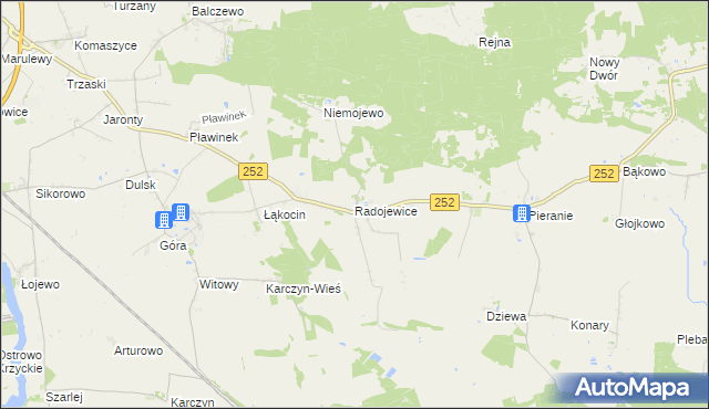 mapa Radojewice, Radojewice na mapie Targeo